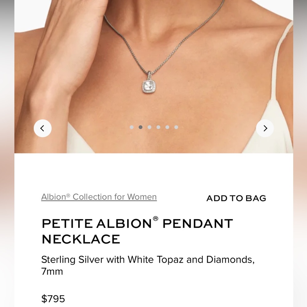 David Yurman Petite Albion Pendant Necklace
